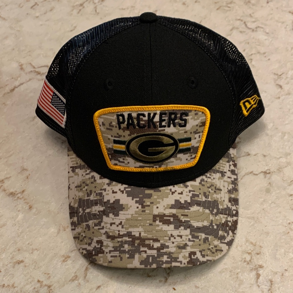 New Era Packers Black and Camo Cap